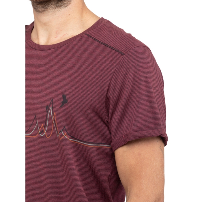 T-shirt męski Chillaz STREET MOUNTAIN LINE DARK RED